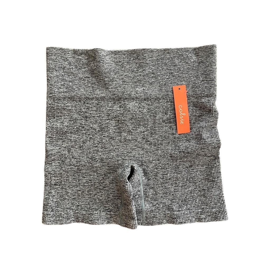 Colsie Gray Ribbed Bike Shorts Medium NWT